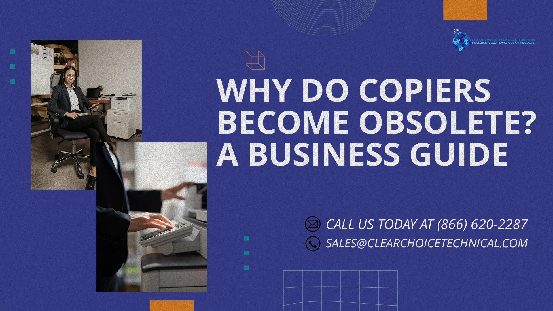 Business professional sitting near an aging office copier in Des Moines evaluating copier obsolescence