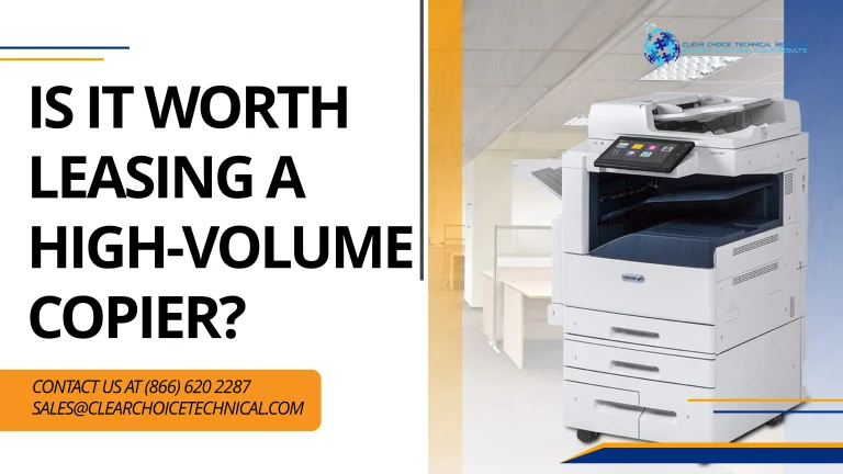 Xerox AltaLink high-volume copier in a Des Moines office showing leasing a high-volume copier cost savings